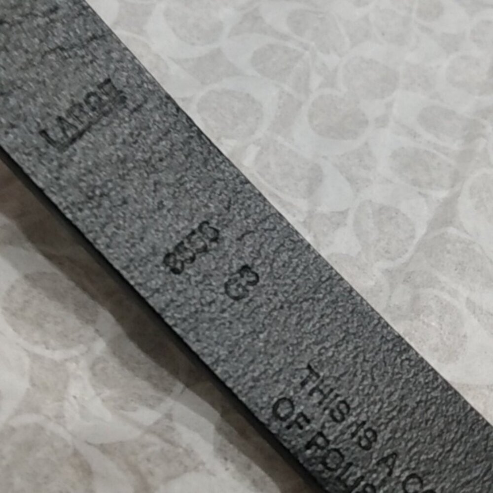 New, Coach Black Polished Calfskin Trademark Logo Buckle Belt - Picture 13 of 16